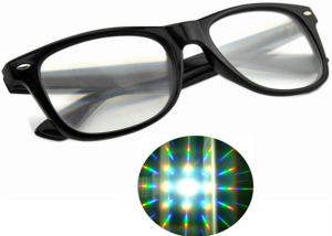 Quality Plastic Christmas 3D Diffraction Glasses Custom Logo Plastic Rainbow 3d Glasses wholesale
