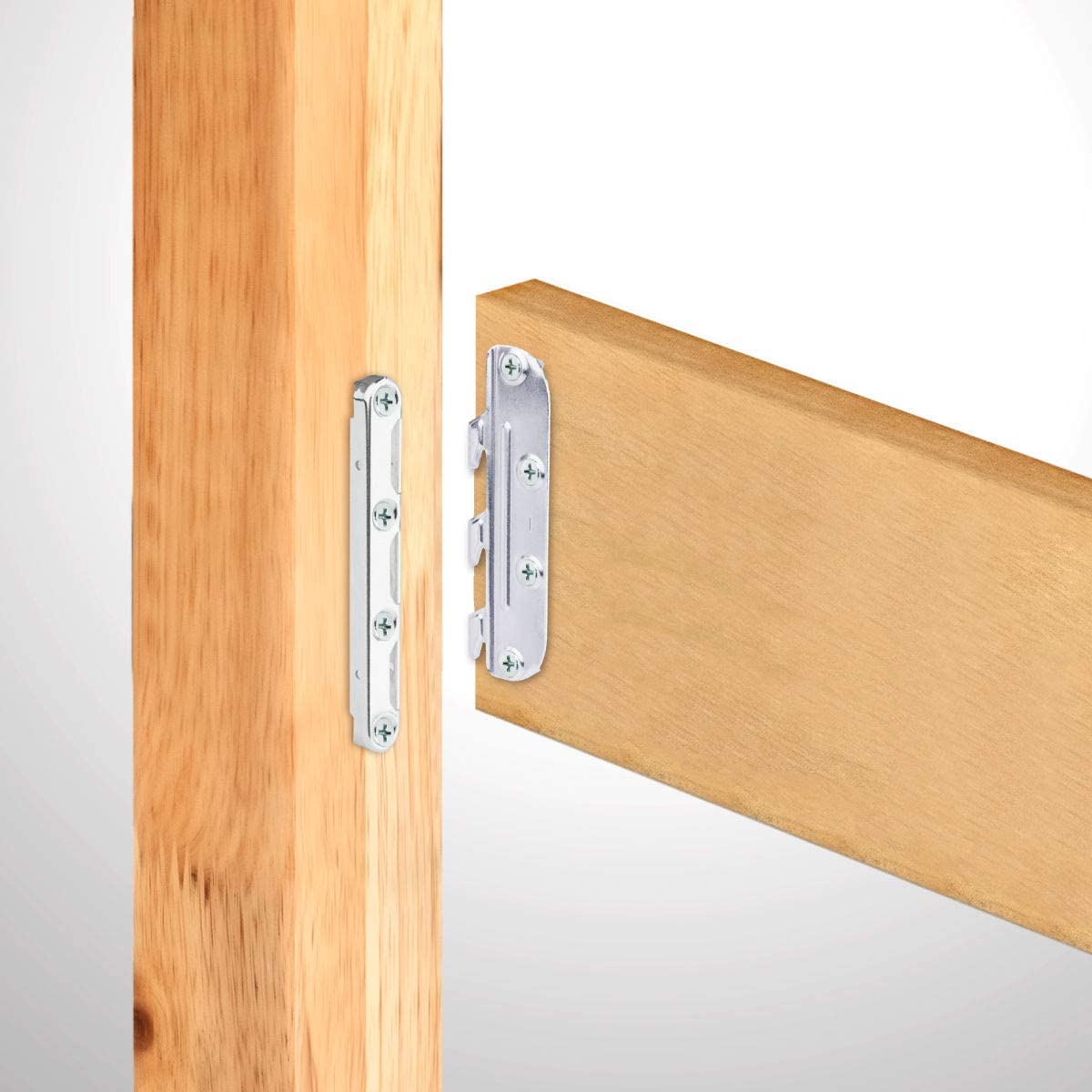 Wood Bed Rail Connecting Fittings, 4"/5"/6" Long