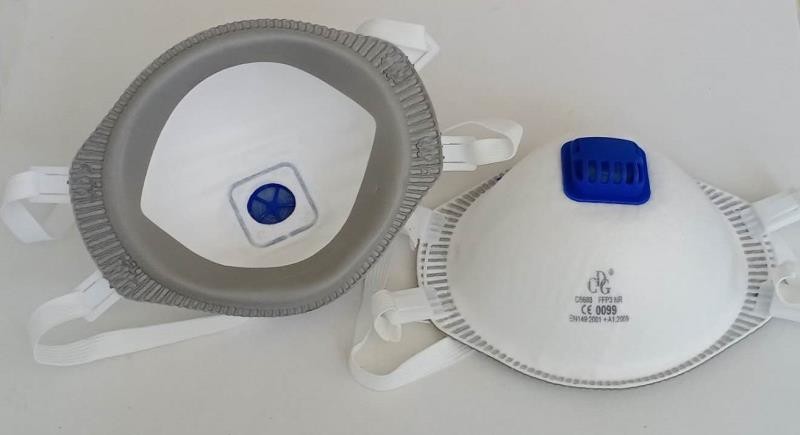 Cup Shaped CE Adult 12.5*10.5CM FFP3 Disposable Mask