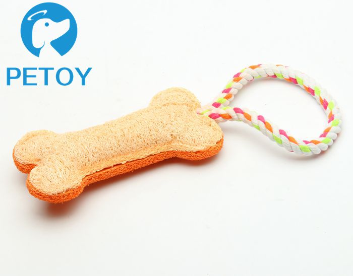 Bone Shape Chew Durable Pet Toys Customized Color For Dog Tooth Cleaning