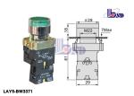 660V Green Flat Momentary Switch Via Integral Resistance LAY5（XB2）-BW3371