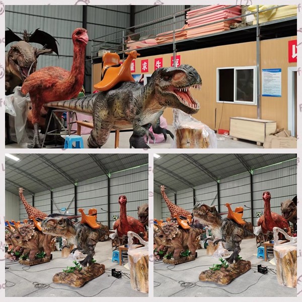 Customized Sound Animatronic Dinosaur Ride For Amusement Centers