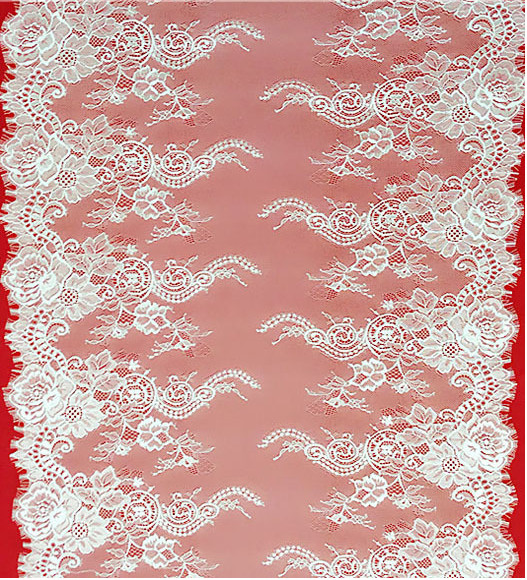 Hot Sale Eyelash Lace Edge Apparel ACCESSORIES 100% Chinlon Black Ivory Color