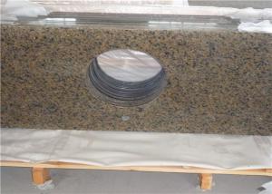 Quality Sink Hole Cutout Prefab Bathroom Vanity Tops Tropical Brown Granite wholesale