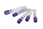 Purple K2 EDTA K3 EDTA Tube Whole Blood Collection Glass 10 Ml EDTA Tubes
