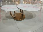 Gold Plated 80cm 55cm Stainless Steel Marble Coffee Table