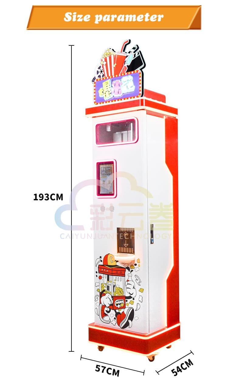 5.6Kg Capacity Automatic Popcorn Dispenser Stainless Steel With LCD Display