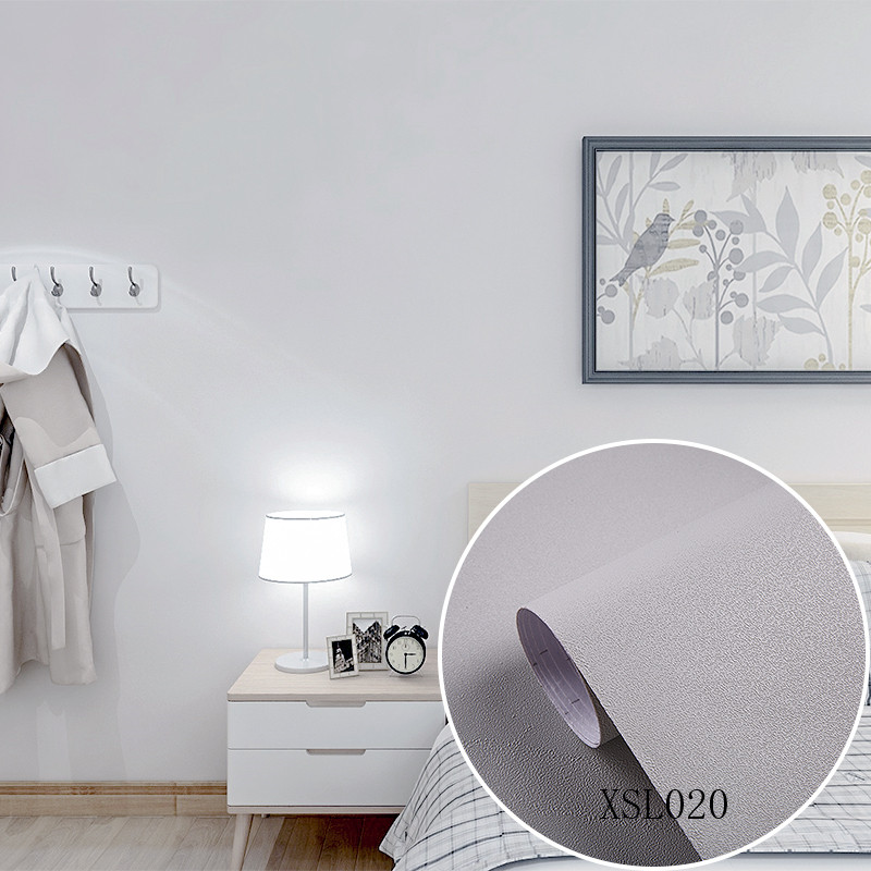 60cm/122cm Width Plain Color Cement Embossed Self Adhesive PVC Wallpaper for Interior Decoration Renovation Waterproof