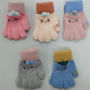 Quality Color Blocking Winter Knit Gloves Insulated for Unisex Warmth Stretchy Fit wholesale