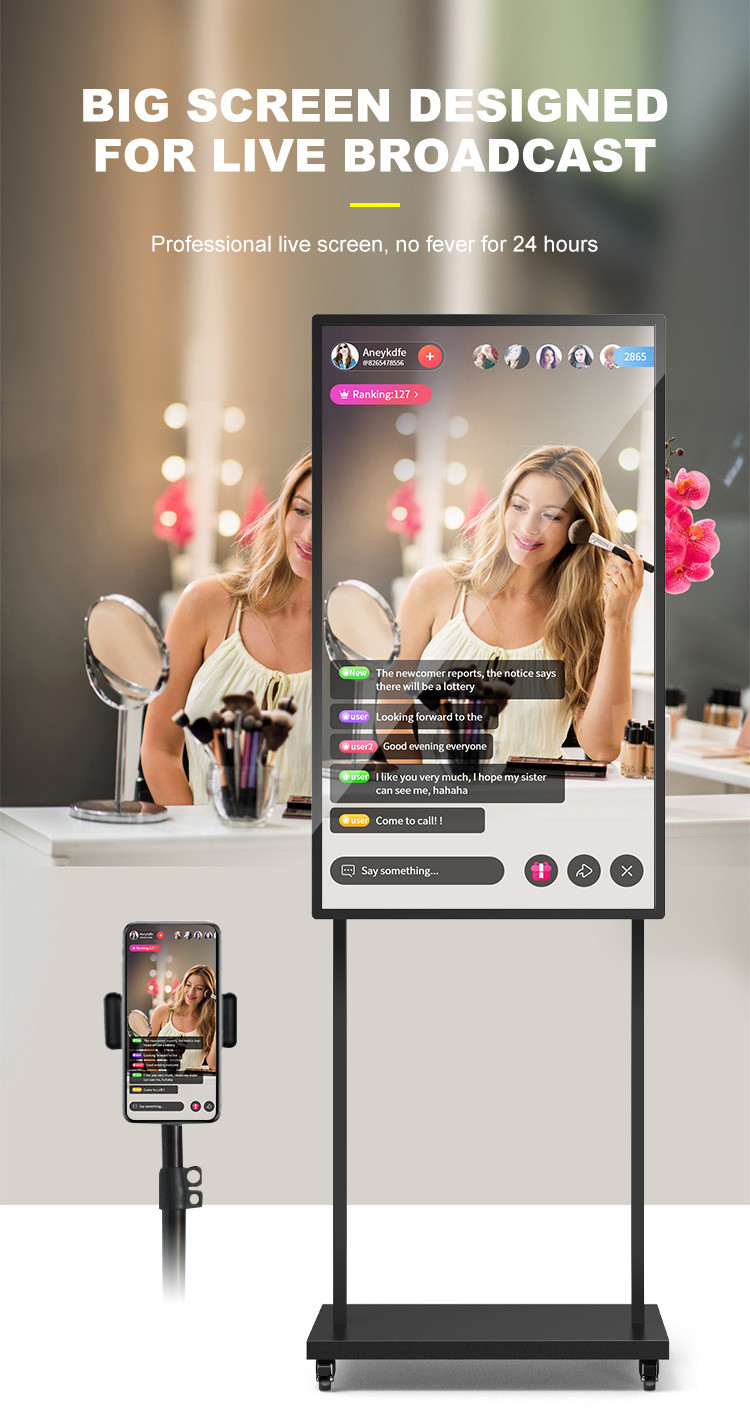 PC 32 Inch Live Video Streaming Devices Touch Panel Audio Equipment For Streaming