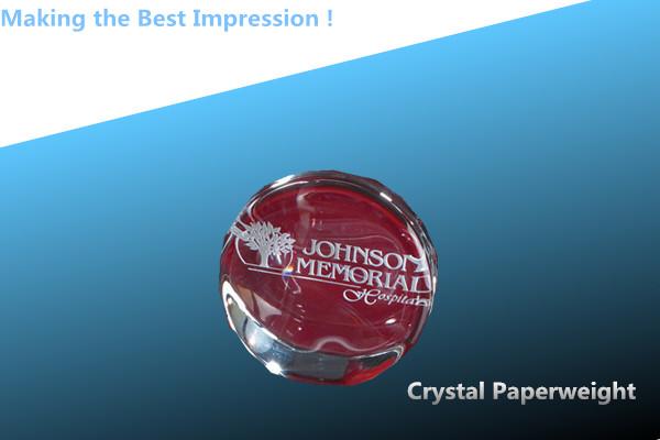 CRYSTAL heart paperweight/beveled heart crystal paperweight/crystal circle
