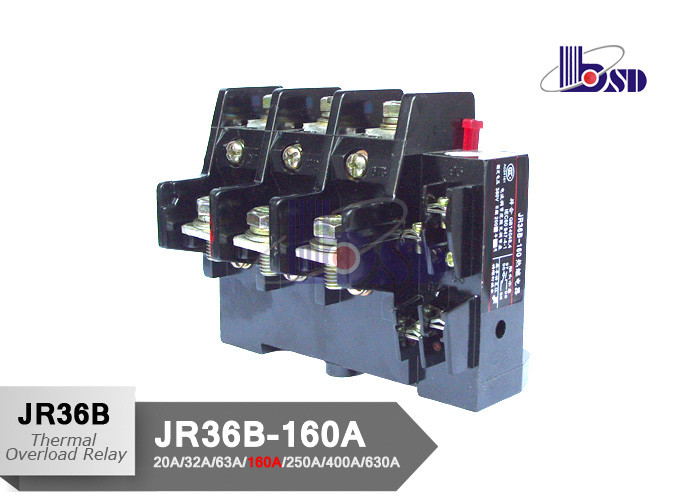 160A Thermal Overload Relay Three Phase Bimetallic Strip Thermal Relay