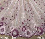 New Fashion Embroidery Lace Trimming with Pink Color/Red Color