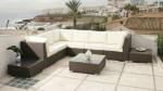 Patio Outdoor Rattan Sofa , UV Resistant Contemporary Corner Sofa