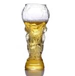 Drinking Glass Clear Beer Glass Cup 16oz Qatar World Cup Trophy Shaped