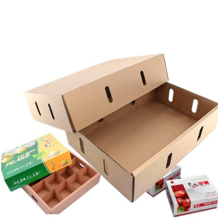 Stable Practical Vegetable Corrugated Boxes , Recyclable Tomato Shipping Boxes