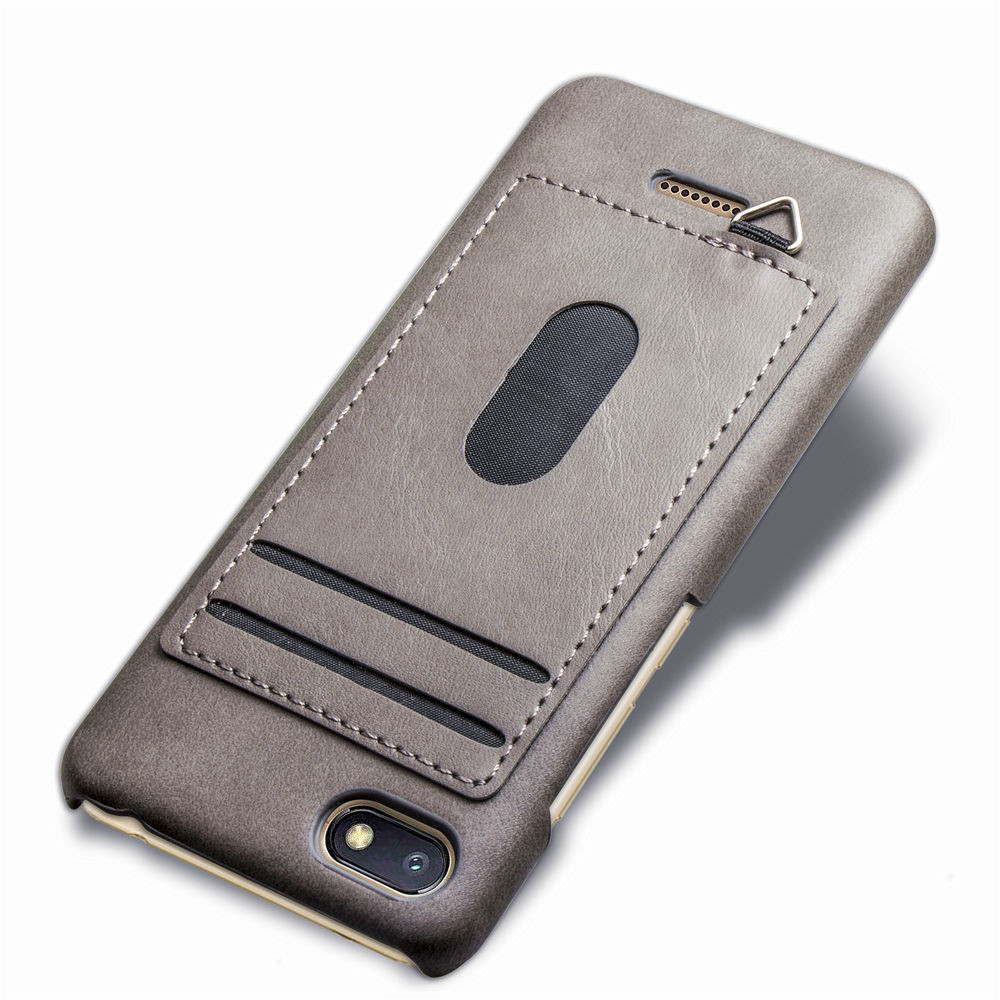 Simple Card Slot Matte PU + PTU Phone Back Case For Huawei Smartphones Mate 20 Pro Honor7A P20 Lite Multi Color