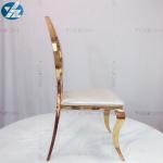 Round chair delicate design gold dining chairs