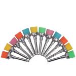 OEM Dental Cleaning Prophy Brush Cup Shape Soft Colorful Nylon Latch Style