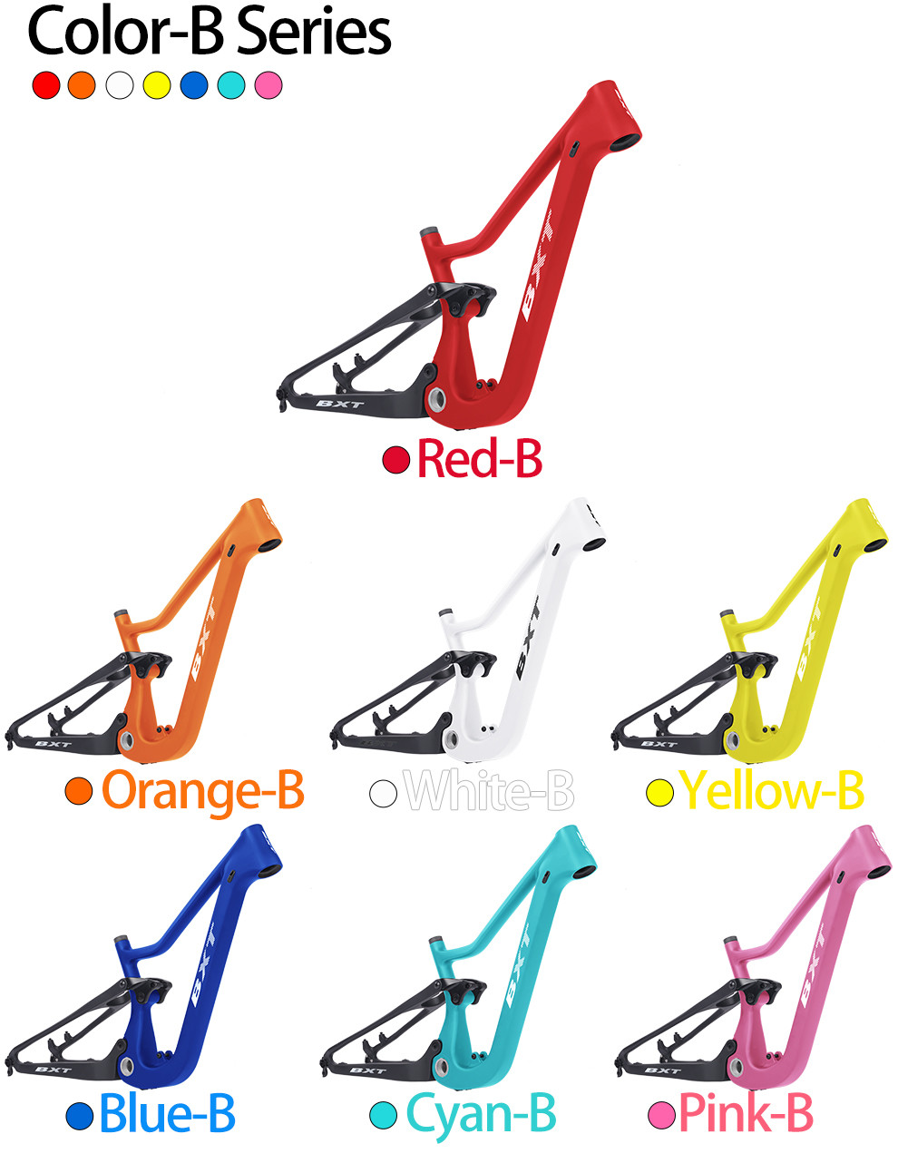 XC Carbon Full Suspension Frame 24 Kids Bicycle Enduro Mtb Frame