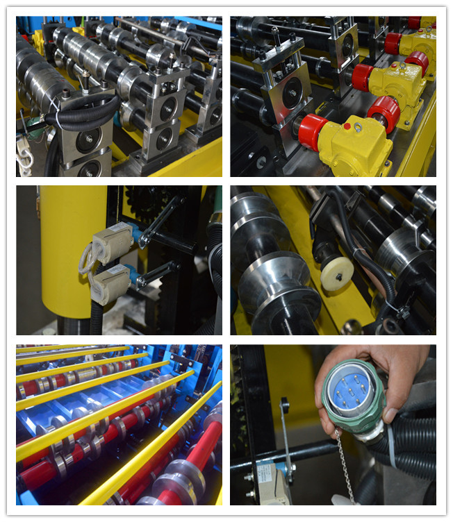 PLC Control Ceiling Metal Wall Panel Roll Forming Machine For 0.3 - 0.8mm Aluminium Steel