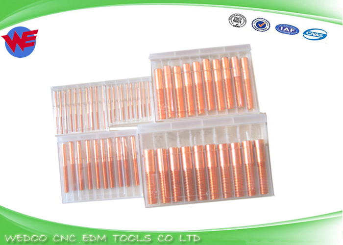 80mm Length Copper Electrode Material M12 Copper Thread Taper For CNC EDM Machine