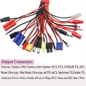 Quality Silicone RC Battery Charger Leads , 19 In 1 Multifunctional Lipo Charging Leads wholesale