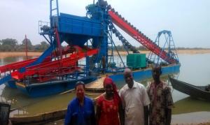 Quality 3200m3 Bucket Chain Dredger gold mining dredging machine river sand diamond mining dredge wholesale