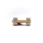 Fox Car Shape Wheelie Wooden Silicone Teether For Toddler OEM Service