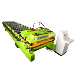 Quality High Quality 1100 Glazed Roof Tile Roll Forming Machine Step Tile Roofing Sheet Forming Machinery wholesale