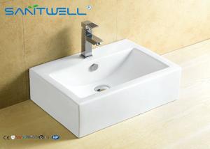 Quality SGS Ceramic Art Wash Basin 525*420*160 mm Size Single Hole Faucet Mount wholesale