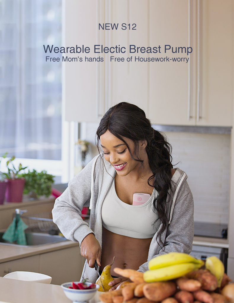 Electric Wearable Breast Pump Set On The Go Hands Free Pump With Suction Function