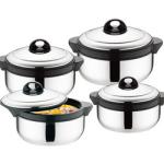 Stainless Steel 201 4pcs Thermal Stock Pot Set Large Capacity Lunch Box Modern