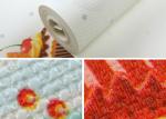 White Embossed Non Woven Kids Bedroom Wallpaper Cake Pattern Fireproof
