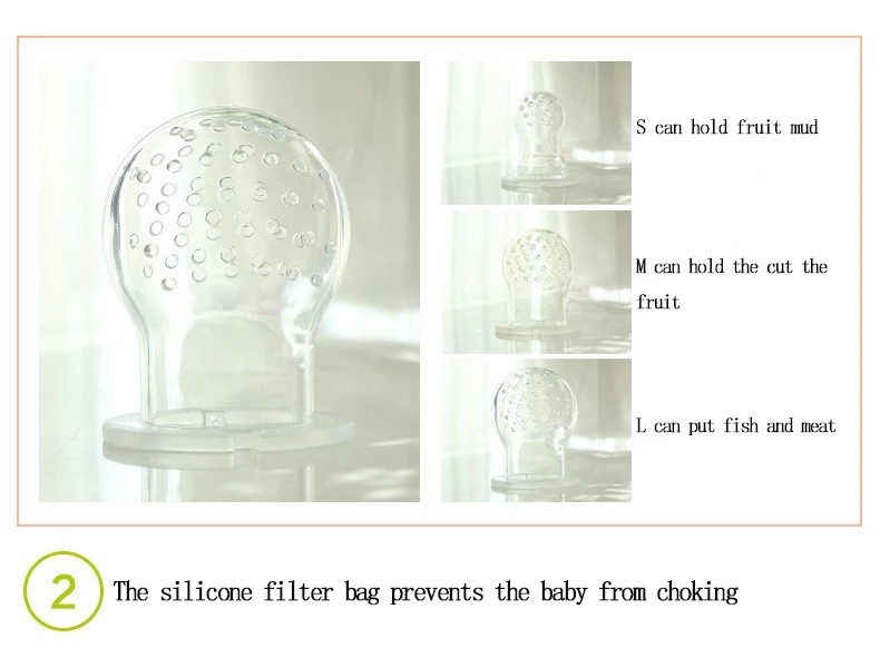 Big Mouth Infant Pacifier Silicone Baby Fruit Pacifier With Handle