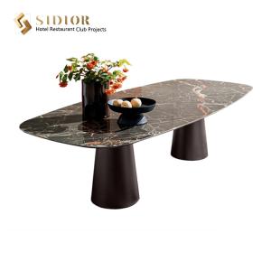 Quality Modern Marble Dining Table Contemporary Kitchen Tables 2m Length wholesale