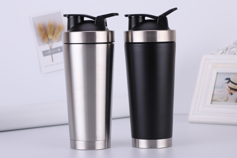 Upgraded Shaker Bottle For Protein Mixes, Protein Shaker Bottle(27oz), Shaker Bottle With Storage For Powder, Stainless Steel Shaker Bottle With Wire