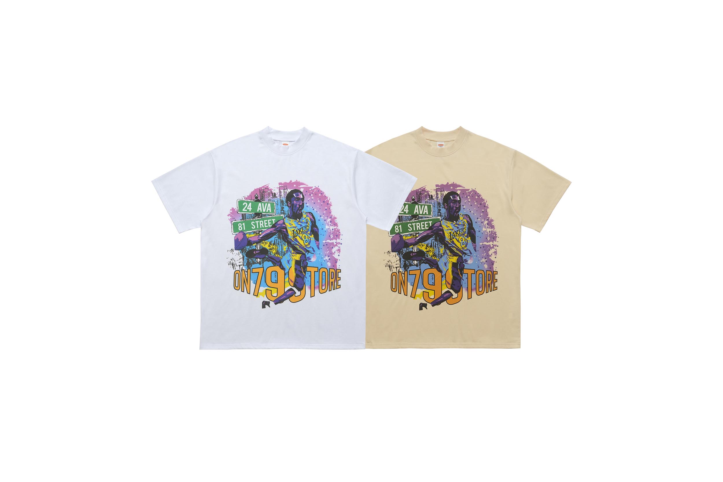 High Street 100% Cotton T-Shirt Oversized and Retro Letter Print with Heavyweight Fabric
