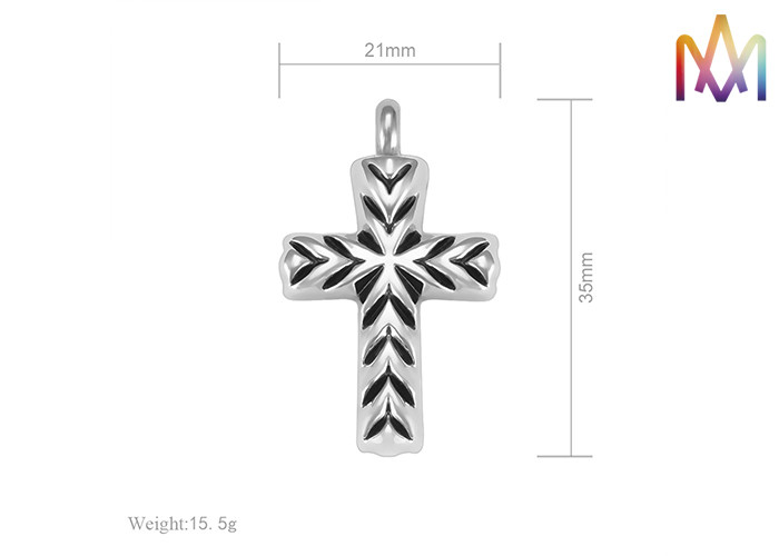 Cross Shaped Urn Necklace Charms
