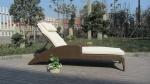 Contemporary Resin Wicker Sunlounger , Folding Beach Lounge Chair