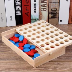 Quality Row Educational 4cm Wooden Chess Pieces Set Children Birthday Gift wholesale