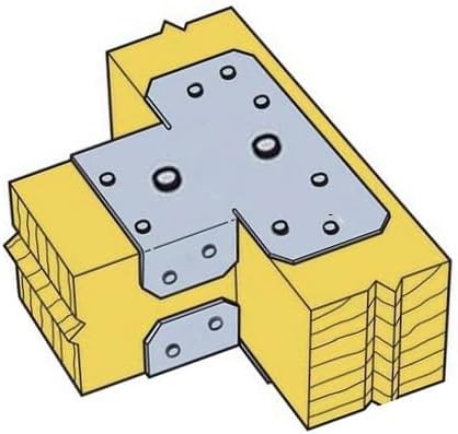 T Shaped Post To Beam Roof Wooden Connectors 2Pcs Adjustable For 4x4 4x6 Post