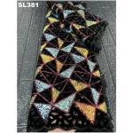 2020 African Embroidered Sequin French Velvet Lace Fabric Width 50/52"