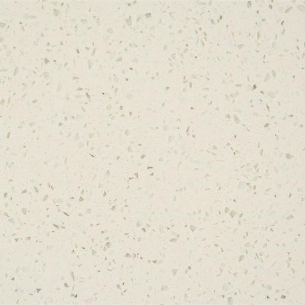Washable 20MM Creamy White Glass Quartz For Bathroom Vanity Top