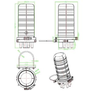 Quality Dome FOSC PP UV 288 Fiber Optic Splice Closure IP68 wholesale