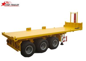 Quality Steel Container Step Deck Semi Trailer , Heavy Duty Low Deck Trailer wholesale