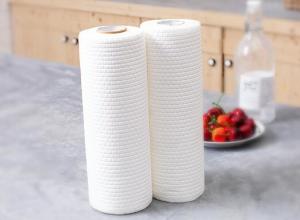 Quality Wood Pulp Nonwoven Fabric 60gsm Disposable Dish Cloths wholesale