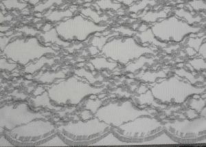 Quality Yarn Nylon Silver Metallic Lace Fabric For Nightwear Anti-Static CY-LW0632 wholesale