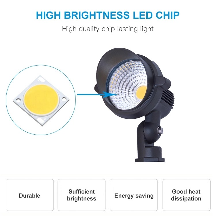 Cob 5w RGB Garden Lights For Landscape , LED Garden Spike Lights IP65 Waterproof