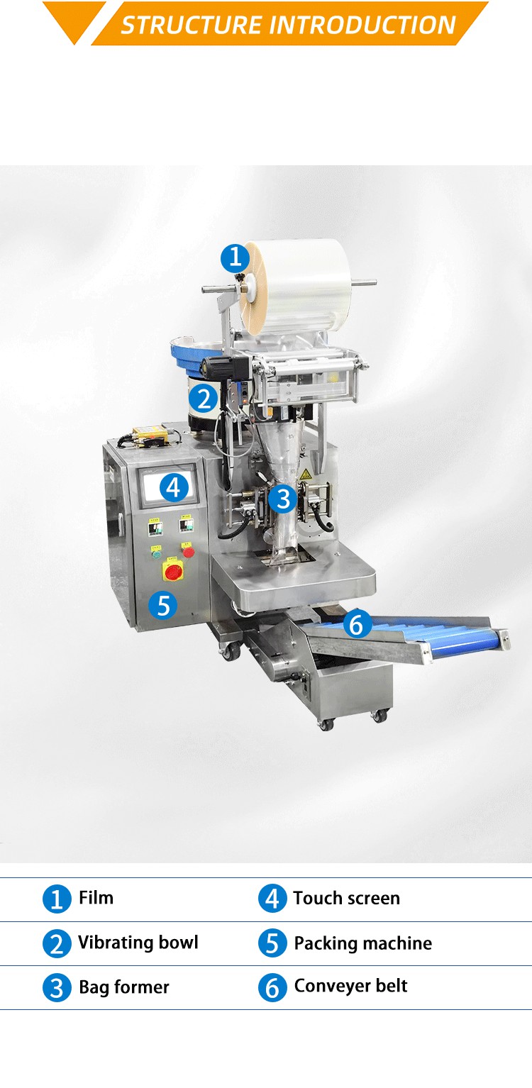 Multifunction Vertical Packing Machine for Nail Nuts Gasket Screw Fastener